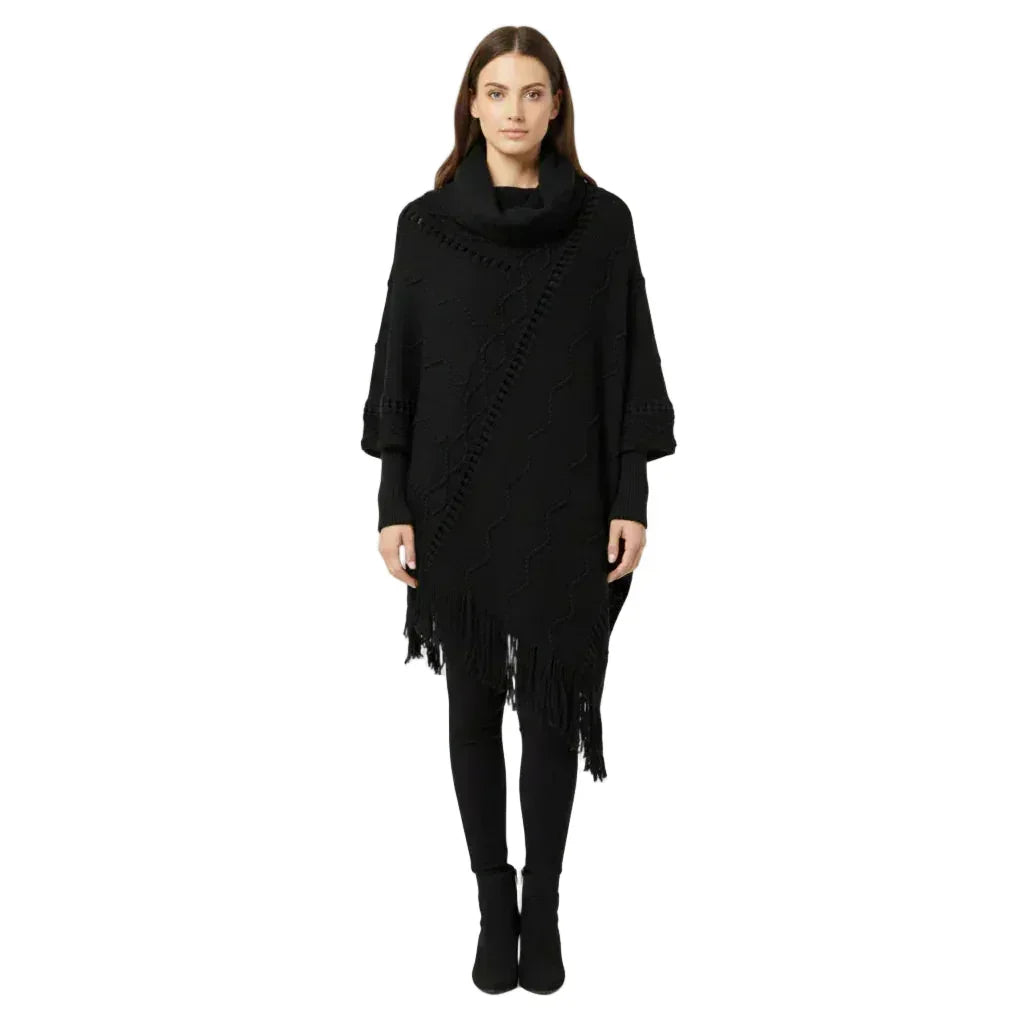 Poncho col montant