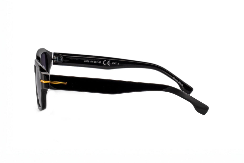 Boléro Rhea — Retro Rectangle Polarized Sunglasses, Tortoiseshell