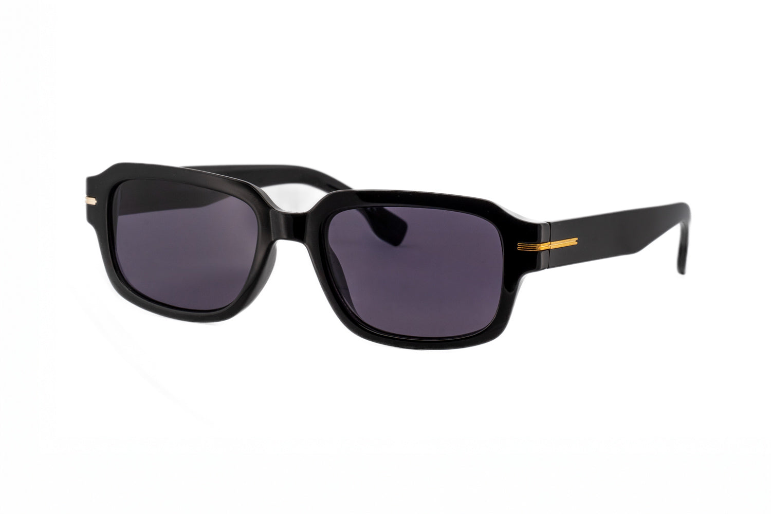 Boléro Rhea — Retro Rectangle Polarized Sunglasses, Tortoiseshell