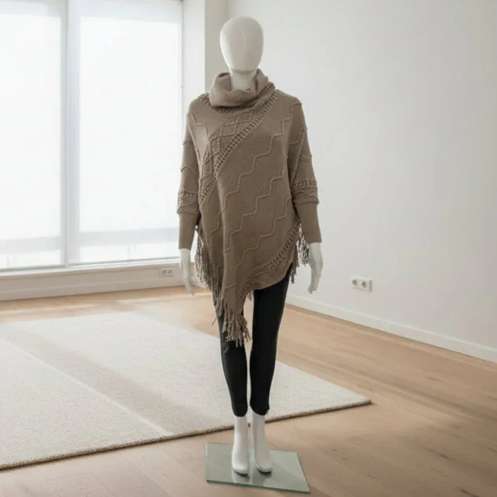 Poncho col montant